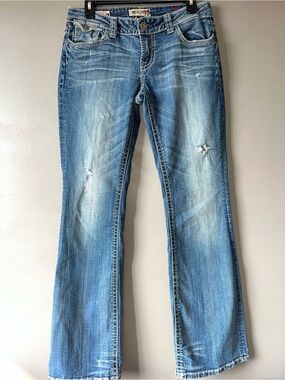 Women’s Distressed and Embroidered Light Blue Mek|Dnm Jeans